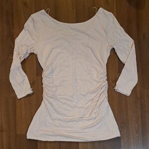 White House Black Market Soft Pink Long Sleeve Top